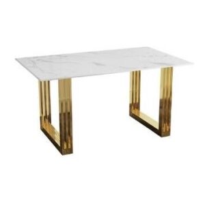 Gold Plated Marble Top Dining Table